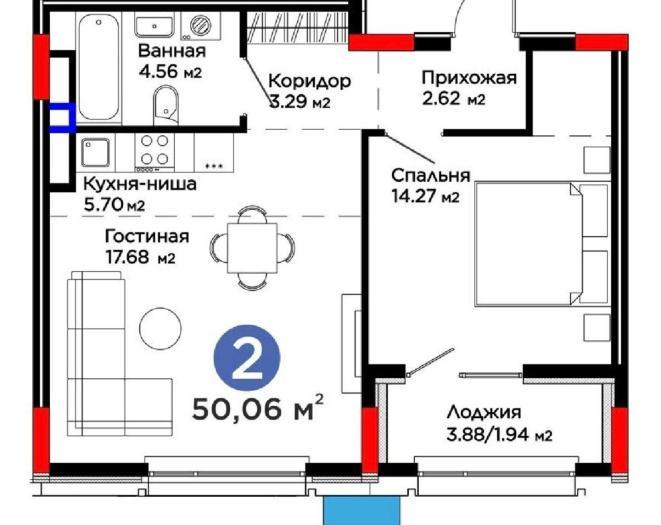 Продажа: 2 комнатная квартира, мкр Уркер, Е-899 7 - Мухамедханова  - купить квартиру на Nedvizhimostpro.kz