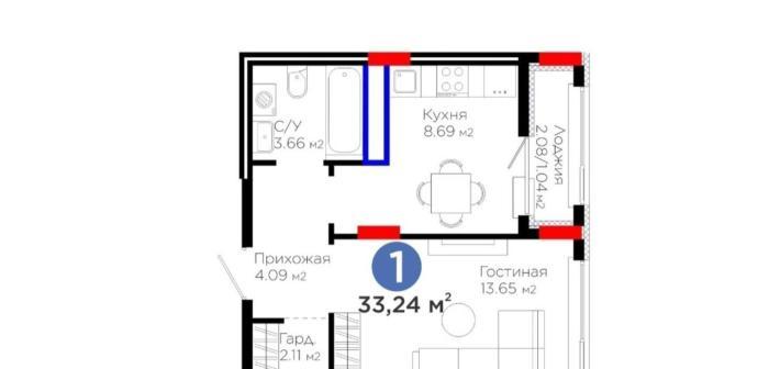 Продается: 1 комнатная квартира, Ұлы дала, Жилой комплекс UIA.BIRLIK - купить квартиру на Nedvizhimostpro.kz