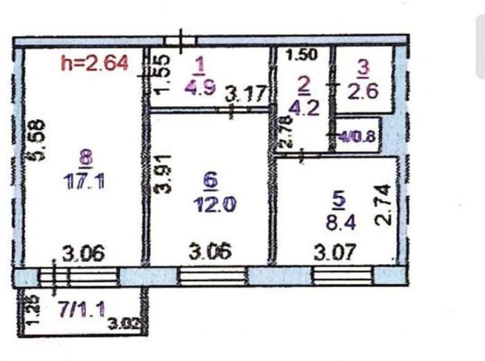 Продам: 2 комнатная квартира, 6-й микрорайон, 6 1 - Волынова Арыстанбекова - купить квартиру на Nedvizhimostpro.kz