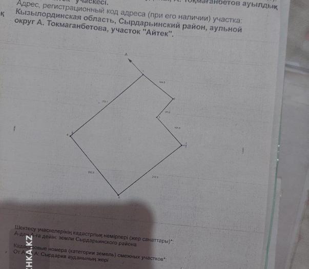 Продам:  Участок, Сырдаринский район  - Айтек - купить земельный участок на Nedvizhimostpro.kz